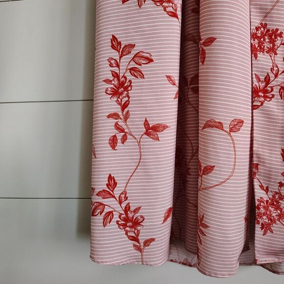 Belle Badgley Mischka Floral Maxi Dress Colorblock Tropical Summer Vacation NWT - Picture 7 of 13